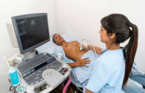 Radiologist Doing Sonogram
