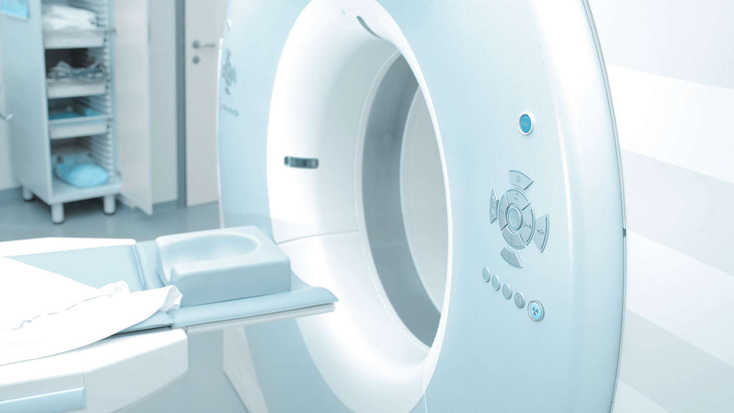 MRI machine in modern hospital ready to start